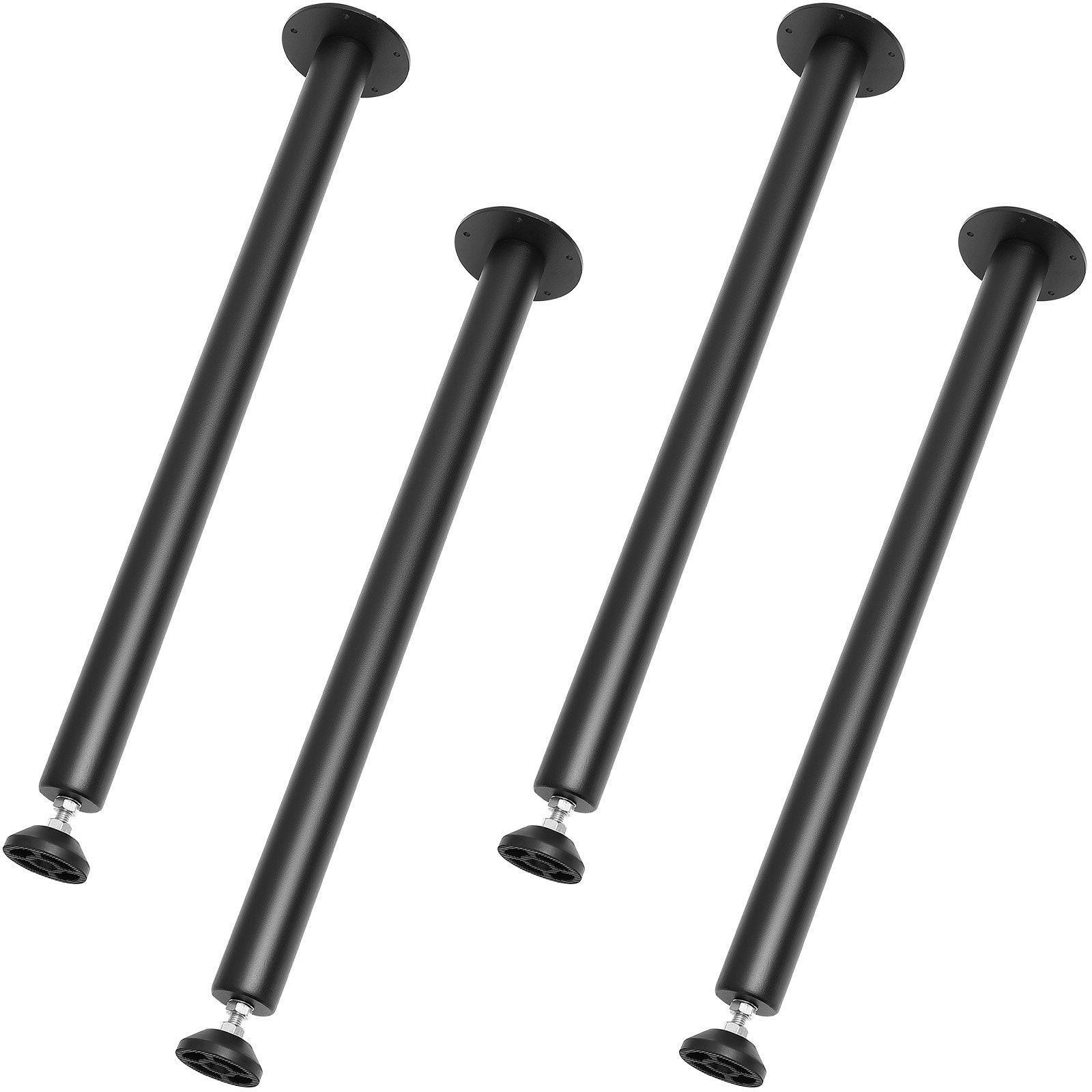 Table Tops & Bases: VEVOR 711.2MM Adjustable Desk Legs, Reinforced Steel Office Table Furniture legs Set of 4 for DIY, 544.3KG Load Capacity Heavy Duty Desk Legs, Quick Instalation Legs with Adjustable Foot Cup Black