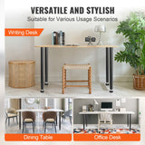 Table Tops & Bases: VEVOR 711.2MM Adjustable Desk Legs, Reinforced Steel Office Table Furniture legs Set of 4 for DIY, 544.3KG Load Capacity Heavy Duty Desk Legs, Quick Instalation Legs with Adjustable Foot Cup Black