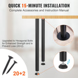 Table Tops & Bases: VEVOR 711.2MM Adjustable Desk Legs, Reinforced Steel Office Table Furniture legs Set of 4 for DIY, 544.3KG Load Capacity Heavy Duty Desk Legs, Quick Instalation Legs with Adjustable Foot Cup Black