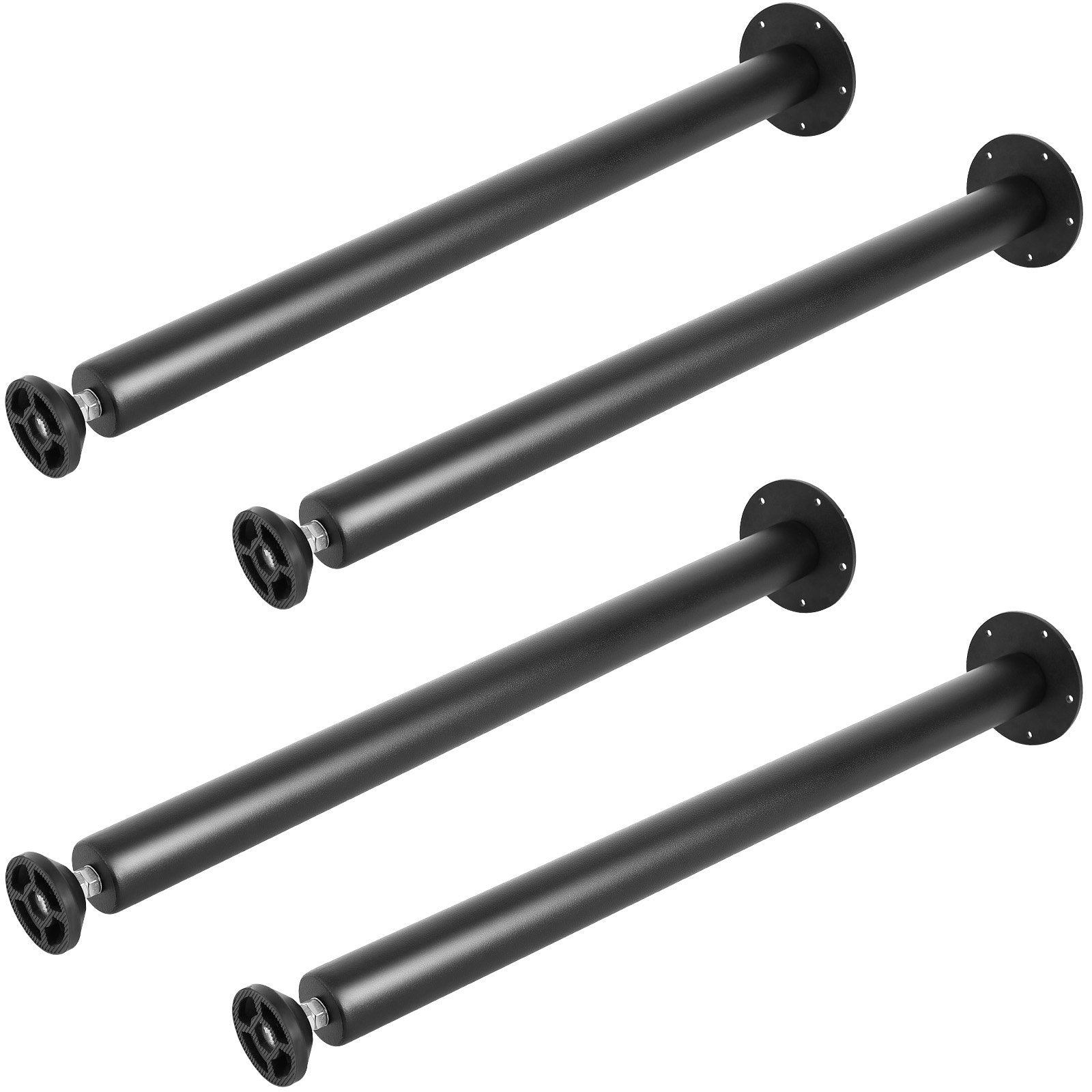 Table Tops & Bases: VEVOR 711.2MM Adjustable Desk Legs, Reinforced Steel Office Table Furniture legs Set of 4 for DIY, 544.3KG Load Capacity Heavy Duty Desk Legs, Quick Instalation Legs with Adjustable Foot Cup Black