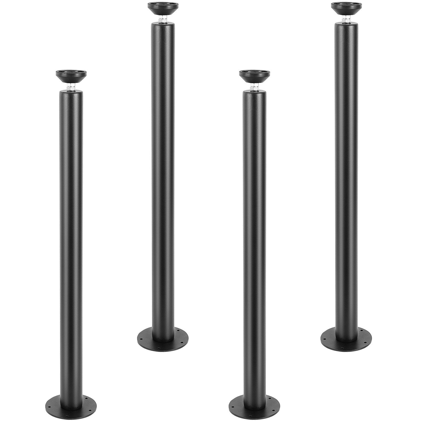 Table Tops & Bases: VEVOR 711.2MM Adjustable Desk Legs, Reinforced Steel Office Table Furniture legs Set of 4 for DIY, 544.3KG Load Capacity Heavy Duty Desk Legs, Quick Instalation Legs with Adjustable Foot Cup Black