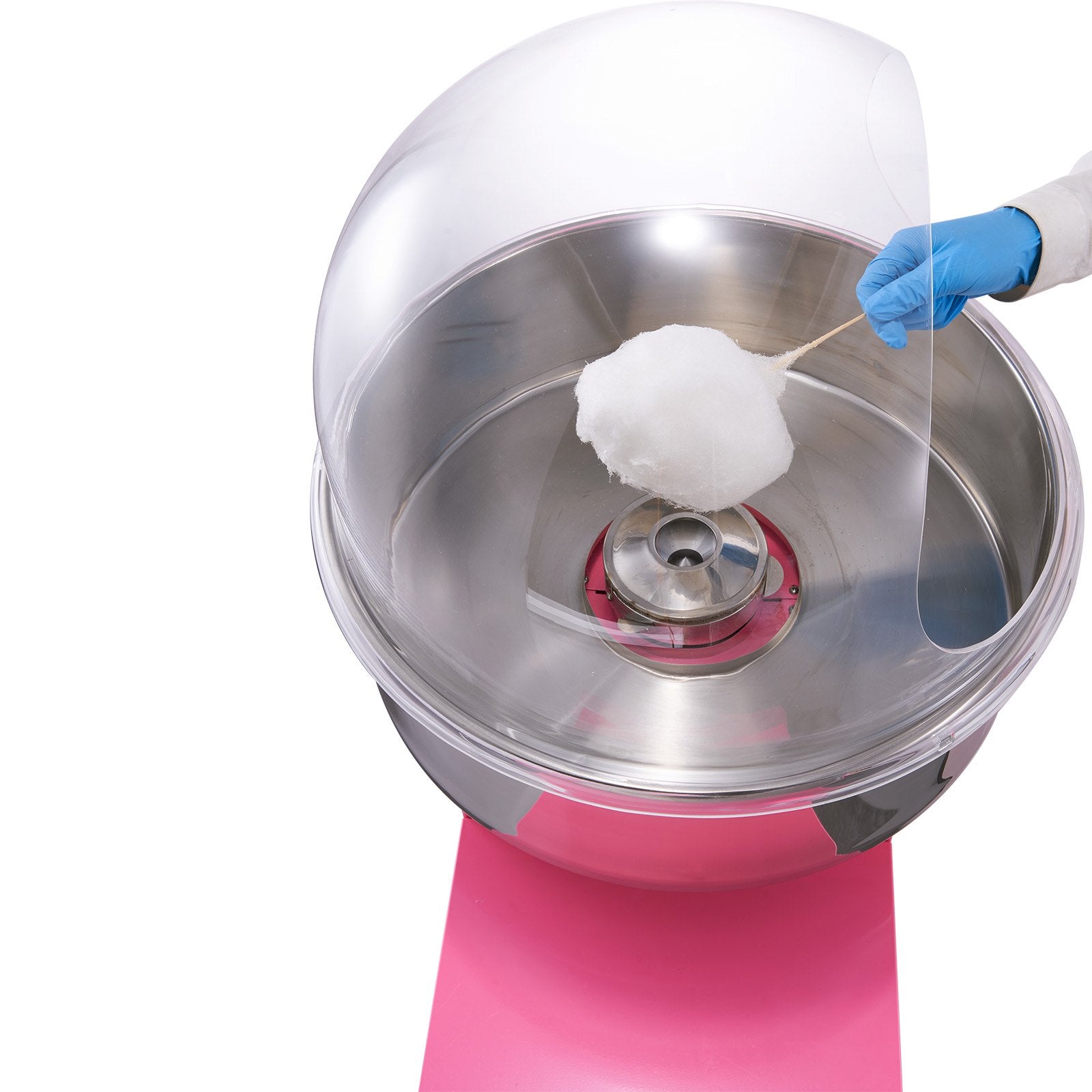Commercial Cotton Candy Machine with Cart & Cover Sugar Floss Maker 1000W