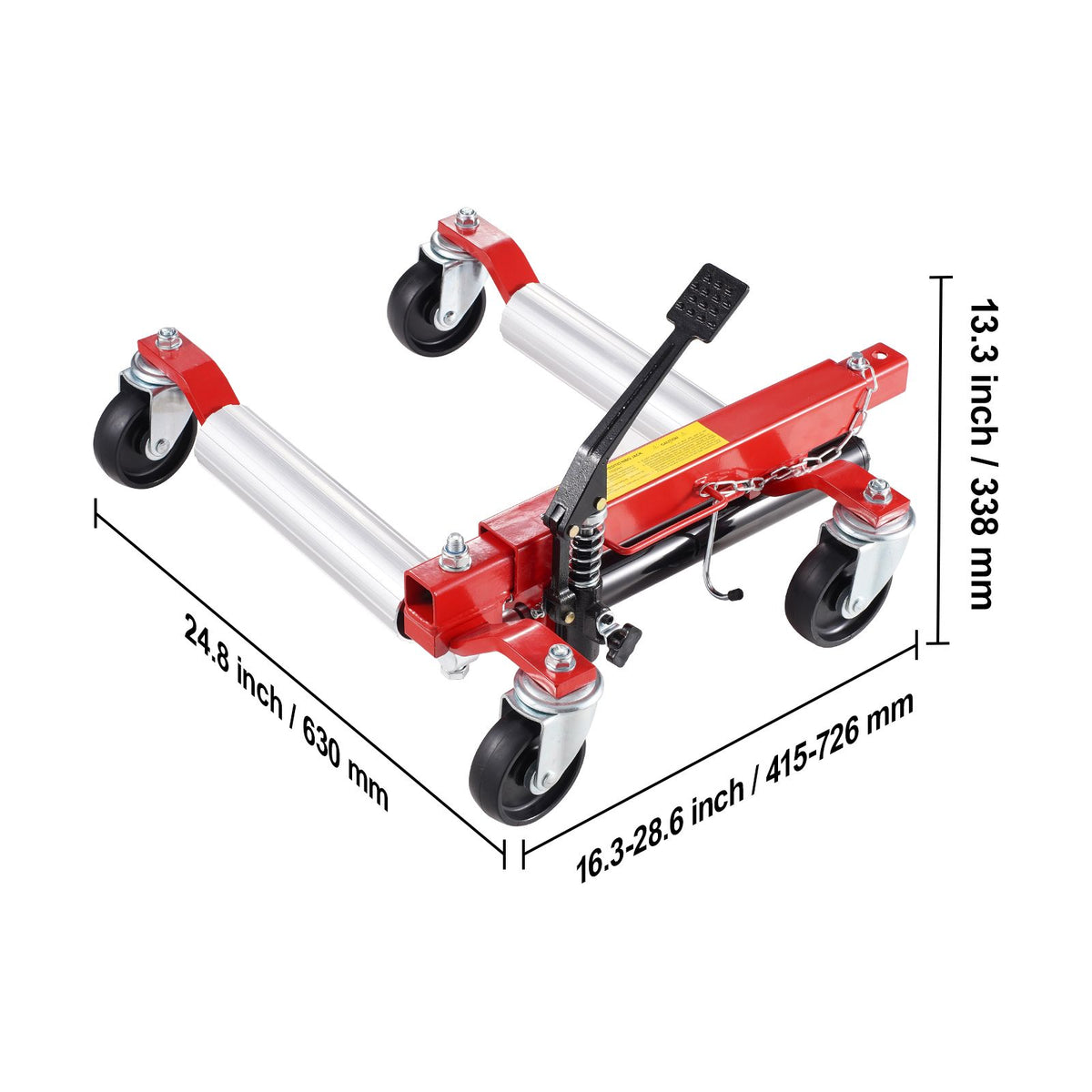 Wheel Dolly, Max Capacity 1500 Lbs Car Dolly, Car Jack Dolly Lifter with 360° Rotatable Wheels, Heavy Duty Vehicle Positioning Hydraulic Tire Jack, for Vehicle Car Auto Repair Moving, Set of 4