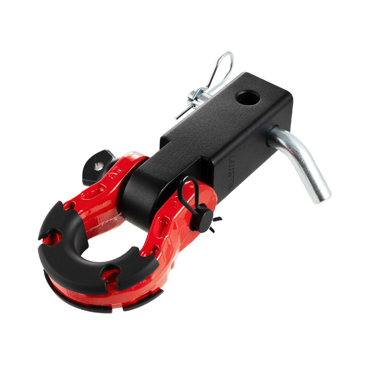 Shackle Hitch Receiver, Fits 50 mm Receivers, 29.9 Tons Breaking Strength, D Ring Shackle with Trailer Hitch Lock Pin, Heavy Duty Towing Accessories for Trucks, Jeeps, Off-Road Vehicle Recovery