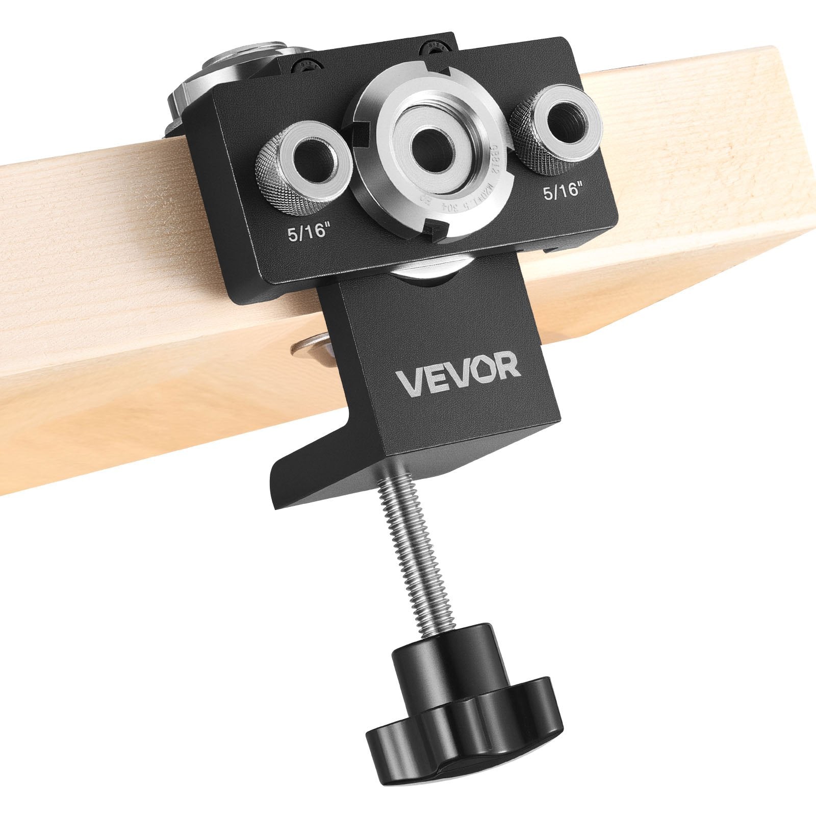 Lifts & Hoists: VEVOR Doweling Jig Kit, Self Centering Dowel Drill Jig for Straight Holes, Aluminum Alloy Woodworking Joints Tool with 3 Size Drill Bits 6.4 / 7.9 / 15 mm, Adjustable Width, for Wood Working