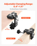 Lifts & Hoists: VEVOR Doweling Jig Kit, Self Centering Dowel Drill Jig for Straight Holes, Aluminum Alloy Woodworking Joints Tool with 3 Size Drill Bits 6.4 / 7.9 / 15 mm, Adjustable Width, for Wood Working