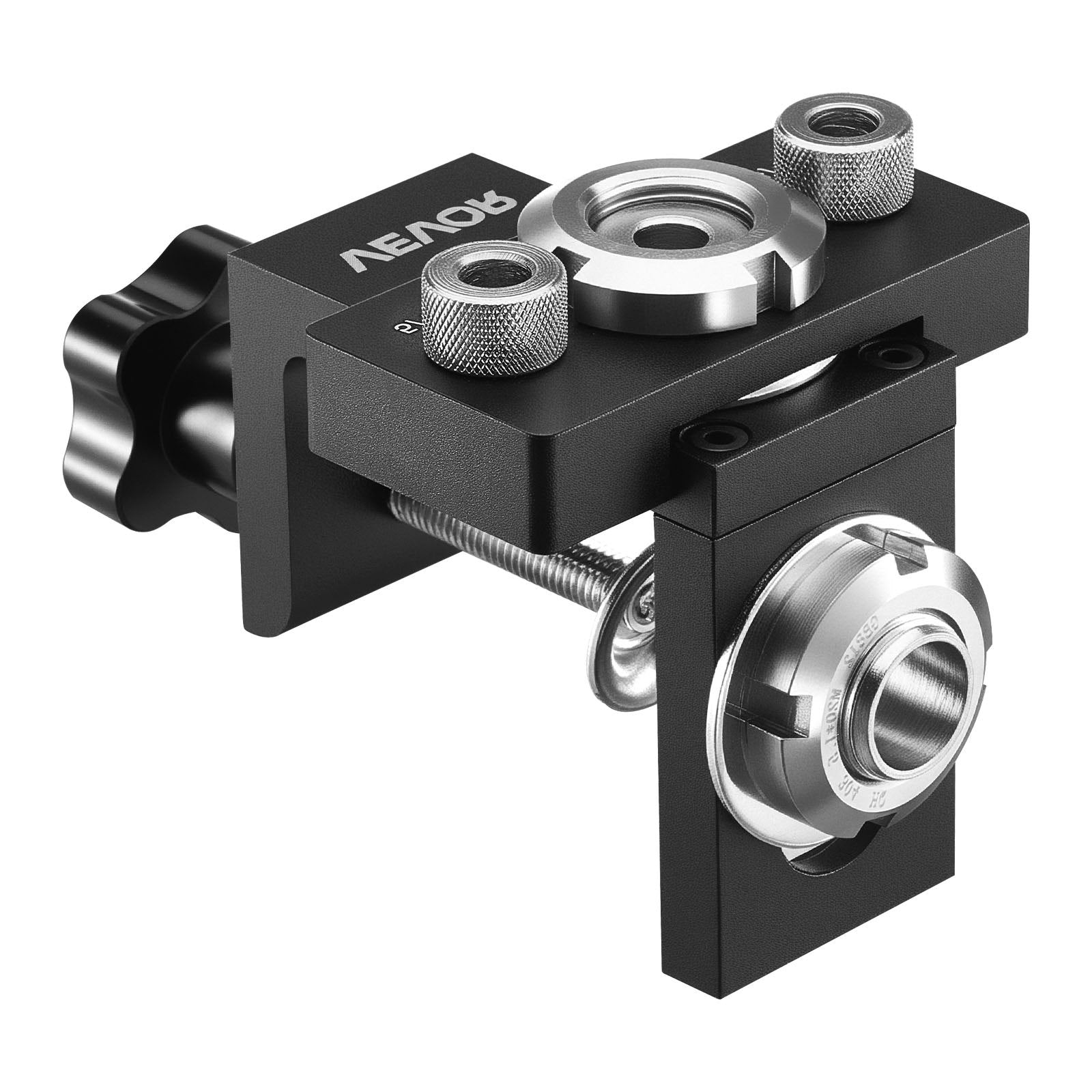 Lifts & Hoists: VEVOR Doweling Jig Kit, Self Centering Dowel Drill Jig for Straight Holes, Aluminum Alloy Woodworking Joints Tool with 3 Size Drill Bits 6.4 / 7.9 / 15 mm, Adjustable Width, for Wood Working