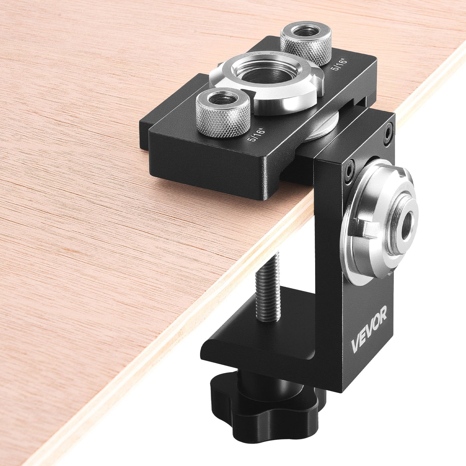 Lifts & Hoists: VEVOR Doweling Jig Kit, Self Centering Dowel Drill Jig for Straight Holes, Aluminum Alloy Woodworking Joints Tool with 3 Size Drill Bits 6.4 / 7.9 / 15 mm, Adjustable Width, for Wood Working