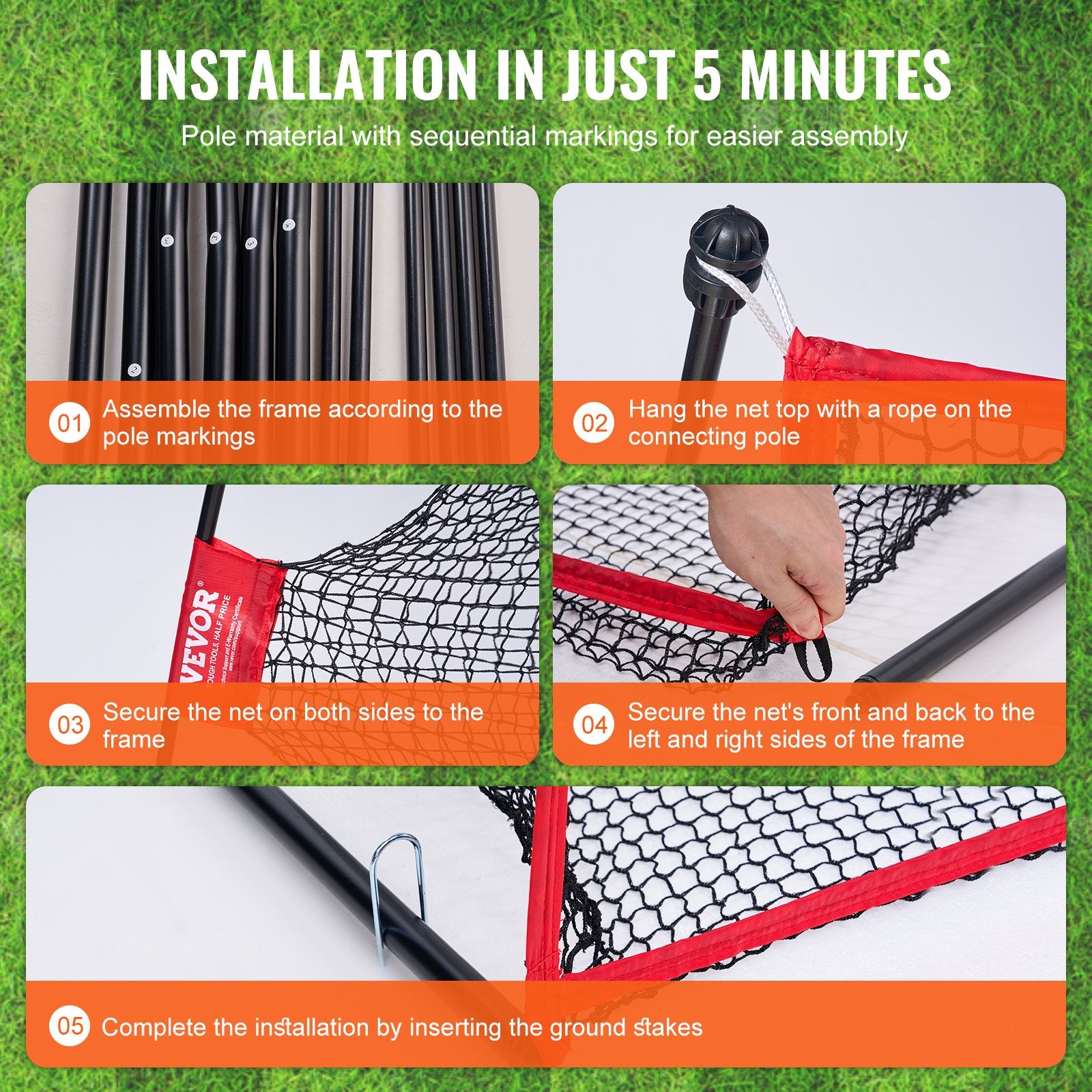 Basketball & Basketball Accessories: VEVOR Golf Practice Hitting Net, Huge 10.8x7ft Golf Net, Personal Driving Range for Indoor Outdoor Use, Portable Home Golf Aid Net with Solid Fiberglass Frame and Carry Bag, Gift for Men, Golf Lover