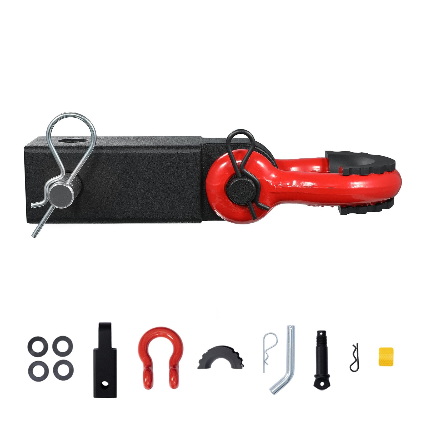 Fishing Tackle: VEVOR Shackle Hitch Receiver, Fits 50 mm Receivers, 24 Tons Breaking Strength, D Ring Shackle with Trailer Hitch Lock Pin, Heavy Duty Towing Accessories for Trucks, Jeeps, Off-Road Vehicle Recovery