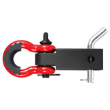 Fishing Tackle: VEVOR Shackle Hitch Receiver, Fits 50 mm Receivers, 24 Tons Breaking Strength, D Ring Shackle with Trailer Hitch Lock Pin, Heavy Duty Towing Accessories for Trucks, Jeeps, Off-Road Vehicle Recovery
