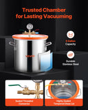 Vacuums: VEVOR 18.93 L Vacuum Chamber with Pump, 3.5 CFM 99 L/min, Single Stage Vacuum Pump, Stainless Steel Degassing Chamber Kit, Tempered Glass Lid, 1.5 m Hose, for Stabilizing Wood Degassing Silicone Resin