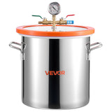 Vacuums: VEVOR 18.93 L Vacuum Chamber with Pump, 3.5 CFM 99 L/min, Single Stage Vacuum Pump, Stainless Steel Degassing Chamber Kit, Tempered Glass Lid, 1.5 m Hose, for Stabilizing Wood Degassing Silicone Resin