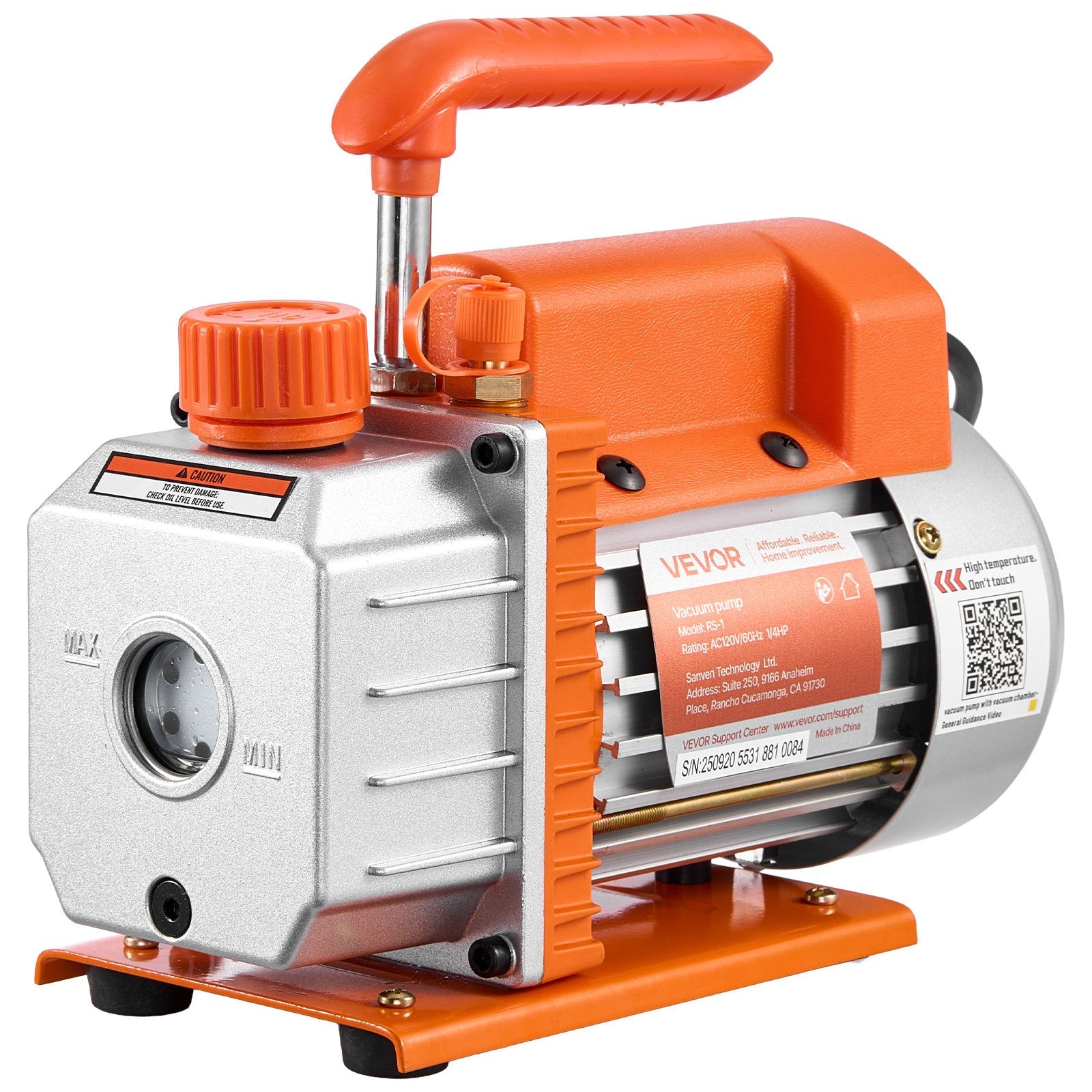 18.93 L Vacuum Chamber with Pump, 3.5 CFM 99 L/min, Single Stage Vacuum Pump, Stainless Steel Degassing Chamber Kit, Tempered Glass Lid, 1.5 m Hose, for Stabilizing Wood Degassing Silicone Resin