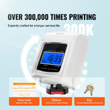 Clocks: VEVOR Punch Time Clock, Time Tracker Machine for Employees of Small Business, 6 Punches per Day, Time Clock Punch Machine Includes 102 Time Cards, 1 Ink Ribbon and 2 Security Keys