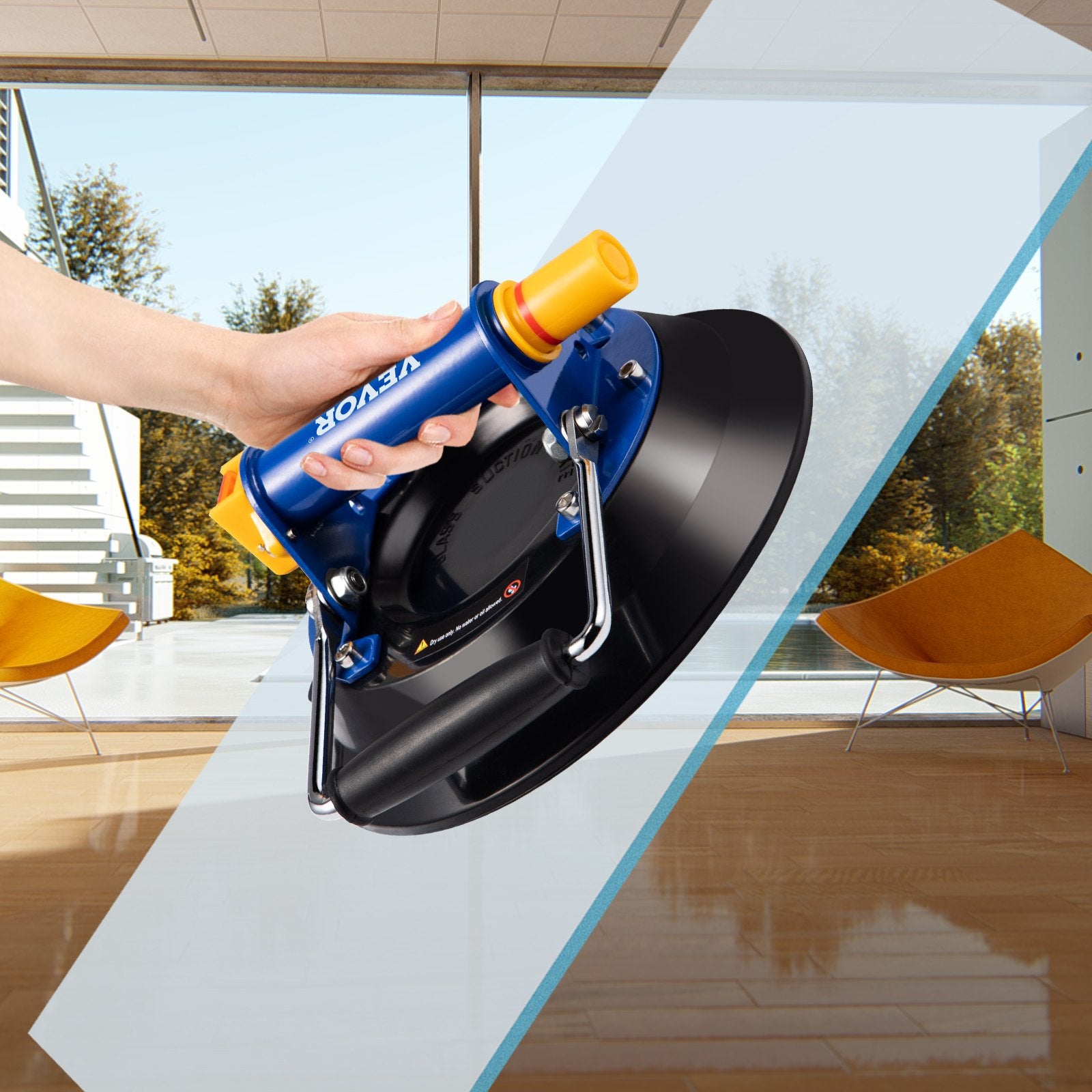Audio Accessories: VEVOR Glass Lifting Vacuum Suction Cup Glass Lifter Suction Cup 30.4 cm 150 kg