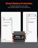 Batteries & Generators: VEVOR 12V 30A DC to DC Charger Battery Charger 375W for Lead-Acid Lithium AGM