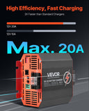 Batteries & Generators: VEVOR 12V 20A DC to DC Charger Battery Charger 250W for Lead-Acid Lithium AGM