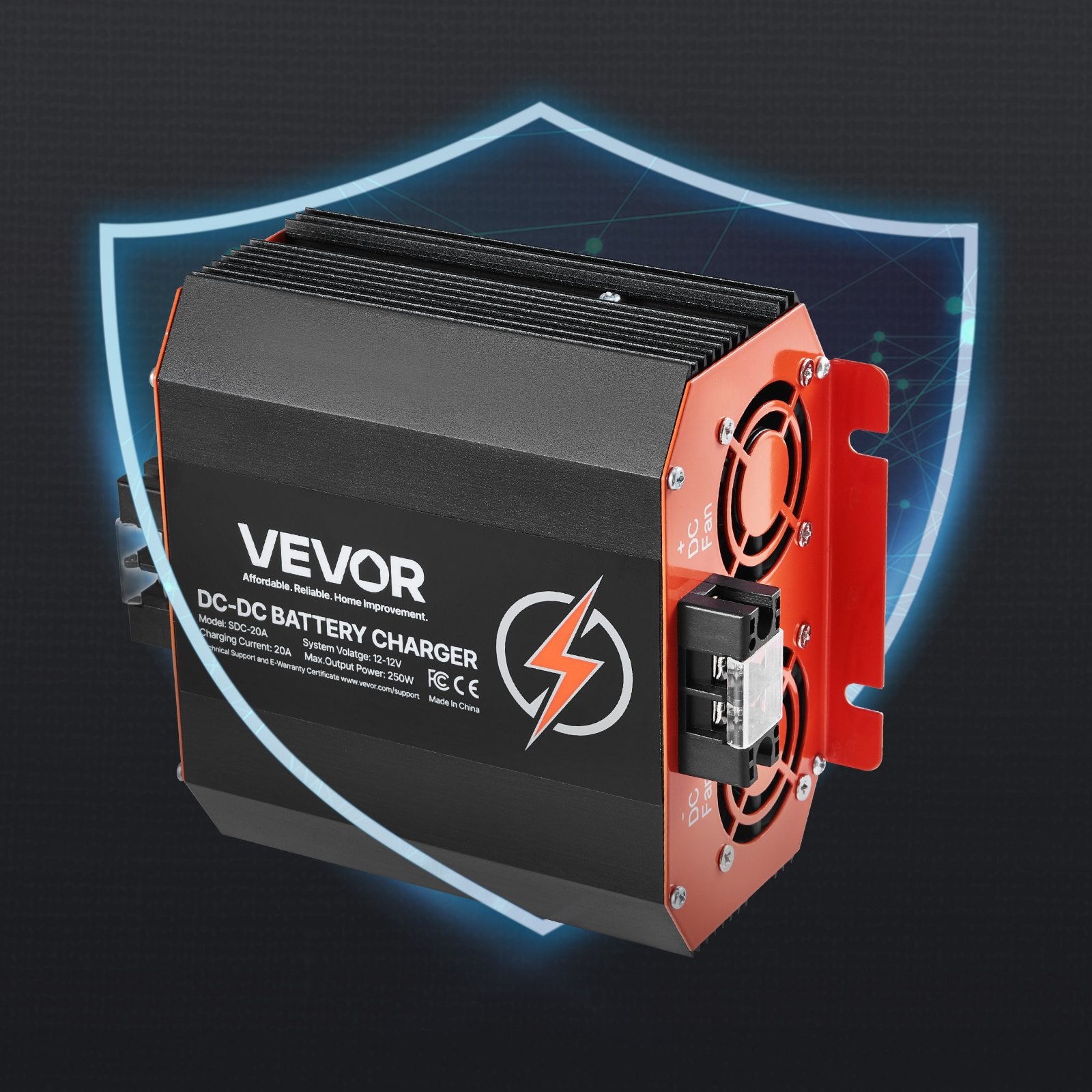 12V 20A DC to DC Charger Battery Charger 250W for Lead-Acid Lithium AGM