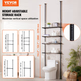 Kitchen & Bathroom DIY: VEVOR Over the Toilet Storage 4-Tier Bathroom Shelf Rack Space Saver Organizer
