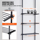 Kitchen & Bathroom DIY: VEVOR Over the Toilet Storage 4-Tier Bathroom Shelf Rack Space Saver Organizer