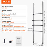 Kitchen & Bathroom DIY: VEVOR Over the Toilet Storage 4-Tier Bathroom Shelf Rack Space Saver Organizer