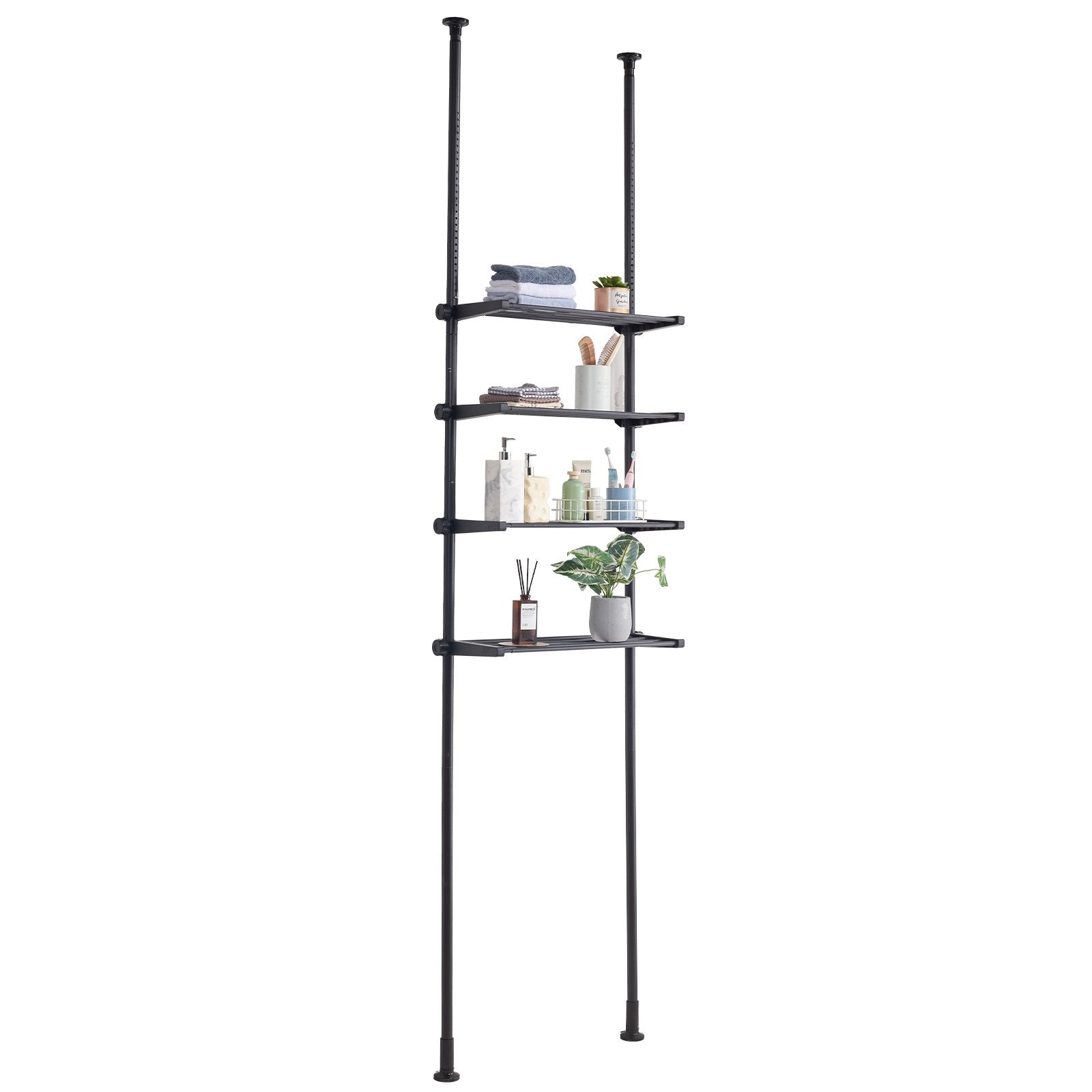 Kitchen & Bathroom DIY: VEVOR Over the Toilet Storage 4-Tier Bathroom Shelf Rack Space Saver Organizer