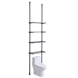 Kitchen & Bathroom DIY: VEVOR Over the Toilet Storage 4-Tier Bathroom Shelf Rack Space Saver Organizer