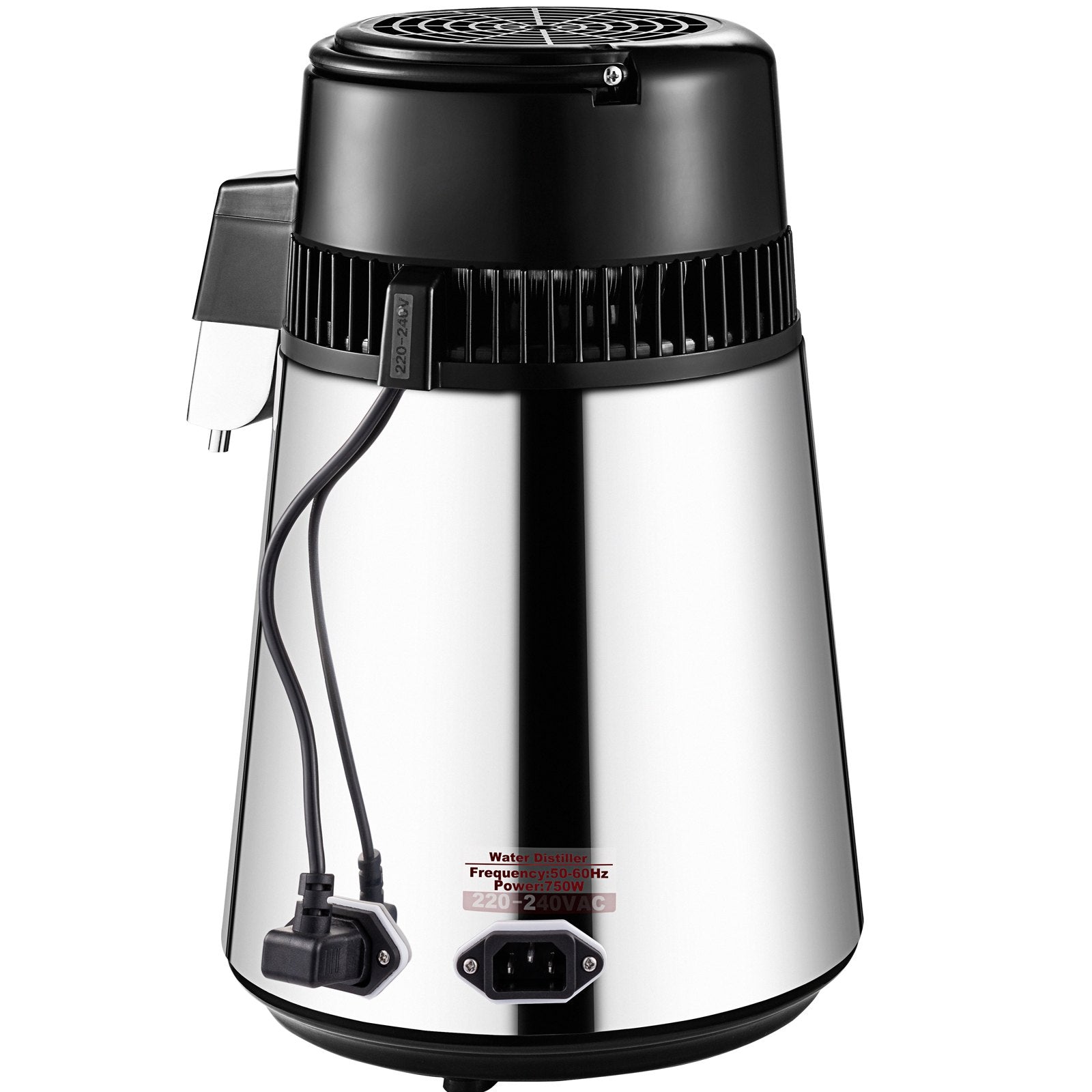 Distilling & Brewing: VEVOR 1.1 Gal Water Distiller, 0.3 Gal/H, 750W Distilled Water Maker Machine 0-99H Timing Set Temp Display, 304 Stainless Steel Countertop Distiller Glass Carafe Cleaning Powder 3 Carbon Packs, Silver