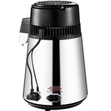 Distilling & Brewing: VEVOR 1.1 Gal Water Distiller, 0.3 Gal/H, 750W Distilled Water Maker Machine 0-99H Timing Set Temp Display, 304 Stainless Steel Countertop Distiller Glass Carafe Cleaning Powder 3 Carbon Packs, Silver