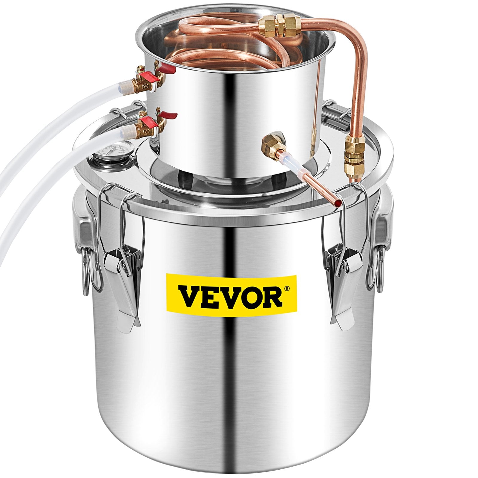 Distilling & Brewing: VEVOR 50L Water Alcohol Distiller Copper Moonshinestill Brewing w/ Water Pump