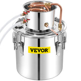 Distilling & Brewing: VEVOR 50L Water Alcohol Distiller Copper Moonshinestill Brewing w/ Water Pump