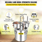 Distilling & Brewing: VEVOR Moonshine Still Water Alcohol Distiller 50L w/Thumper Keg & Water Pump