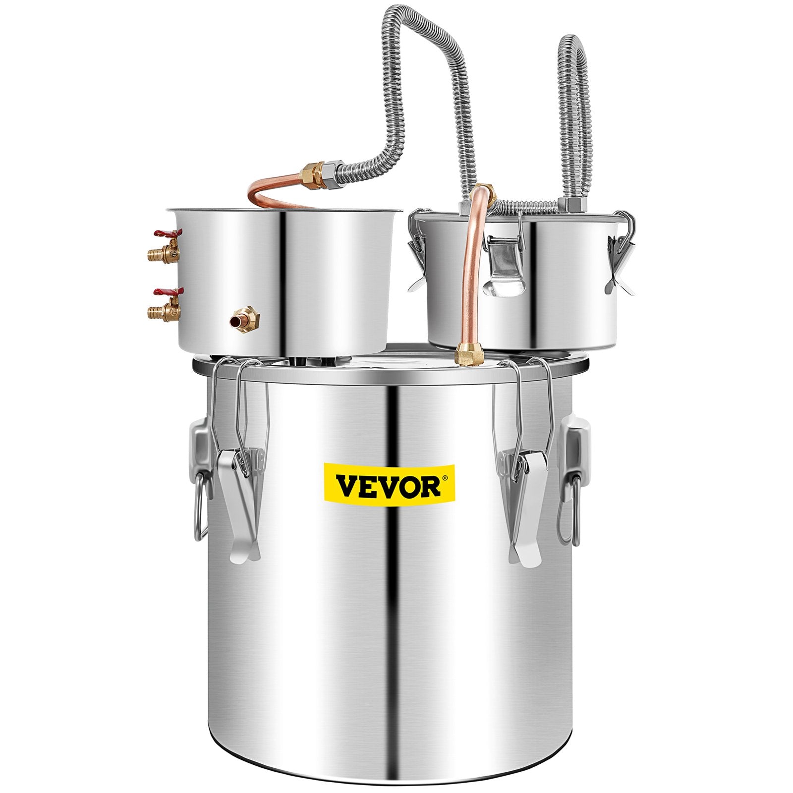 Distilling & Brewing: VEVOR Moonshine Still Water Alcohol Distiller 50L w/Thumper Keg & Water Pump