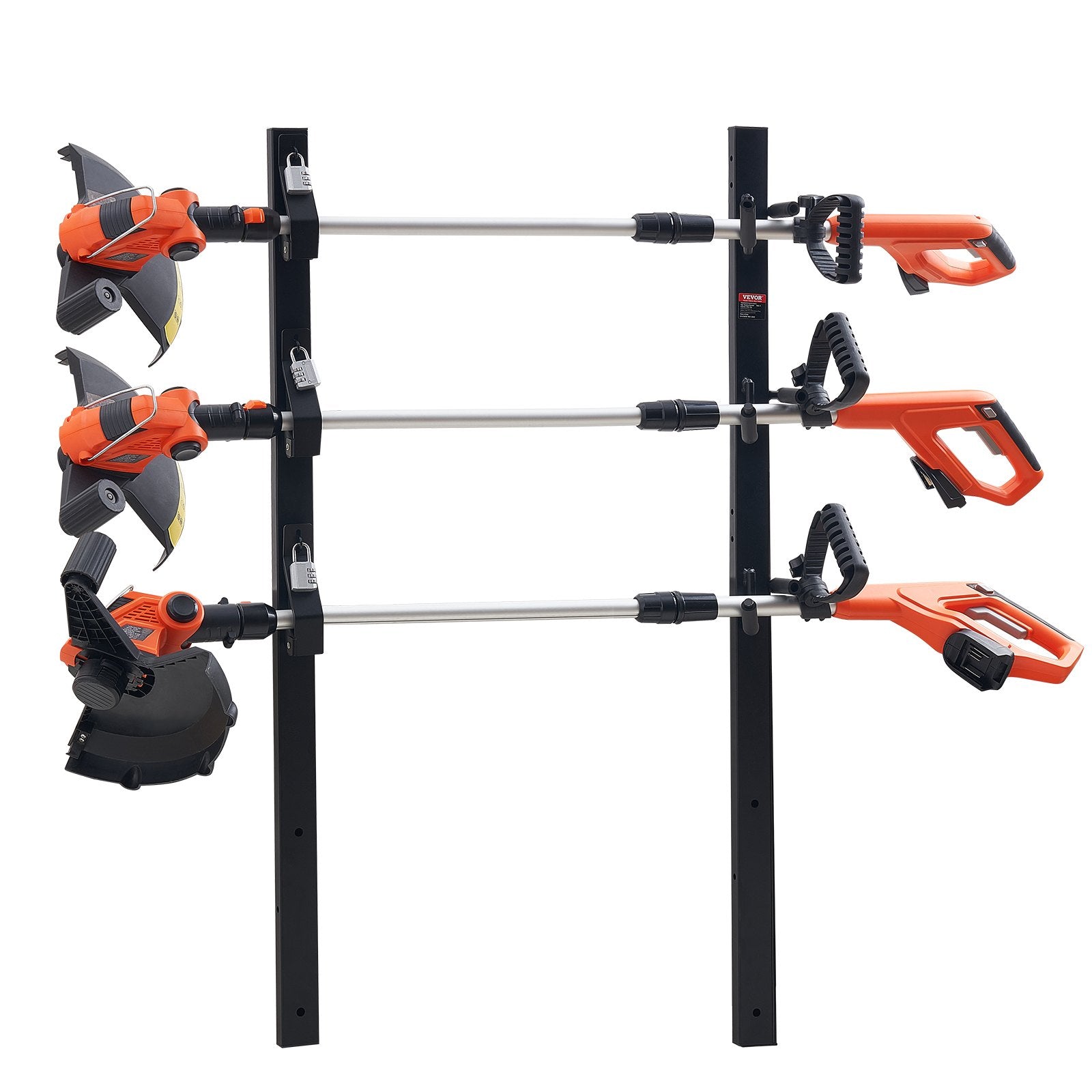 Bicycle Stands & Storage: VEVOR Trimmer Rack, 3 Place Weeder Trimmer Rack, Locking Trim Holder Landscape Trailer Rack Carrier Mount on Open Pickup/Trailer Enclosed Trailers, Pair