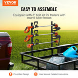 Bicycle Stands & Storage: VEVOR Trimmer Rack, 3 Place Weeder Trimmer Rack, Locking Trim Holder Landscape Trailer Rack Carrier Mount on Open Pickup/Trailer Enclosed Trailers, Pair