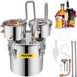 Distilling & Brewing: VEVOR 3 Pot 12L Alcohol Distiller Water Wine Boiler Home Brew Moonshinestill
