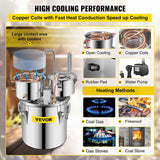 Distilling & Brewing: VEVOR 3 Pot 12L Alcohol Distiller Water Wine Boiler Home Brew Moonshinestill