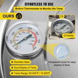Distilling & Brewing: VEVOR Moonshine Still 3 Gal 12L Stainless Steel Water Alcohol Distiller Copper Tube Home Brewing Kit Build-in Thermometer for DIY Whisky Wine Brandy, 3Gal, Sliver