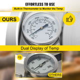 Distilling & Brewing: VEVOR Moonshine Still 5 Gal 21L Stainless Steel Water Alcohol Distiller Copper Tube Home Brewing Kit Build-in Thermometer for DIY Whisky Wine Brandy, 5GAL, 3 pots