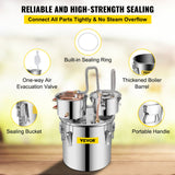 Distilling & Brewing: Vevor 30L 8Gal Alcohol Distiller Water Spirit Boiler Home Brew Copper Alcohol Still