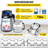 Shower Accessories: VEVOR Home Water Distiller Distilled Water Maker 4 L with Dual Temp Display Grey
