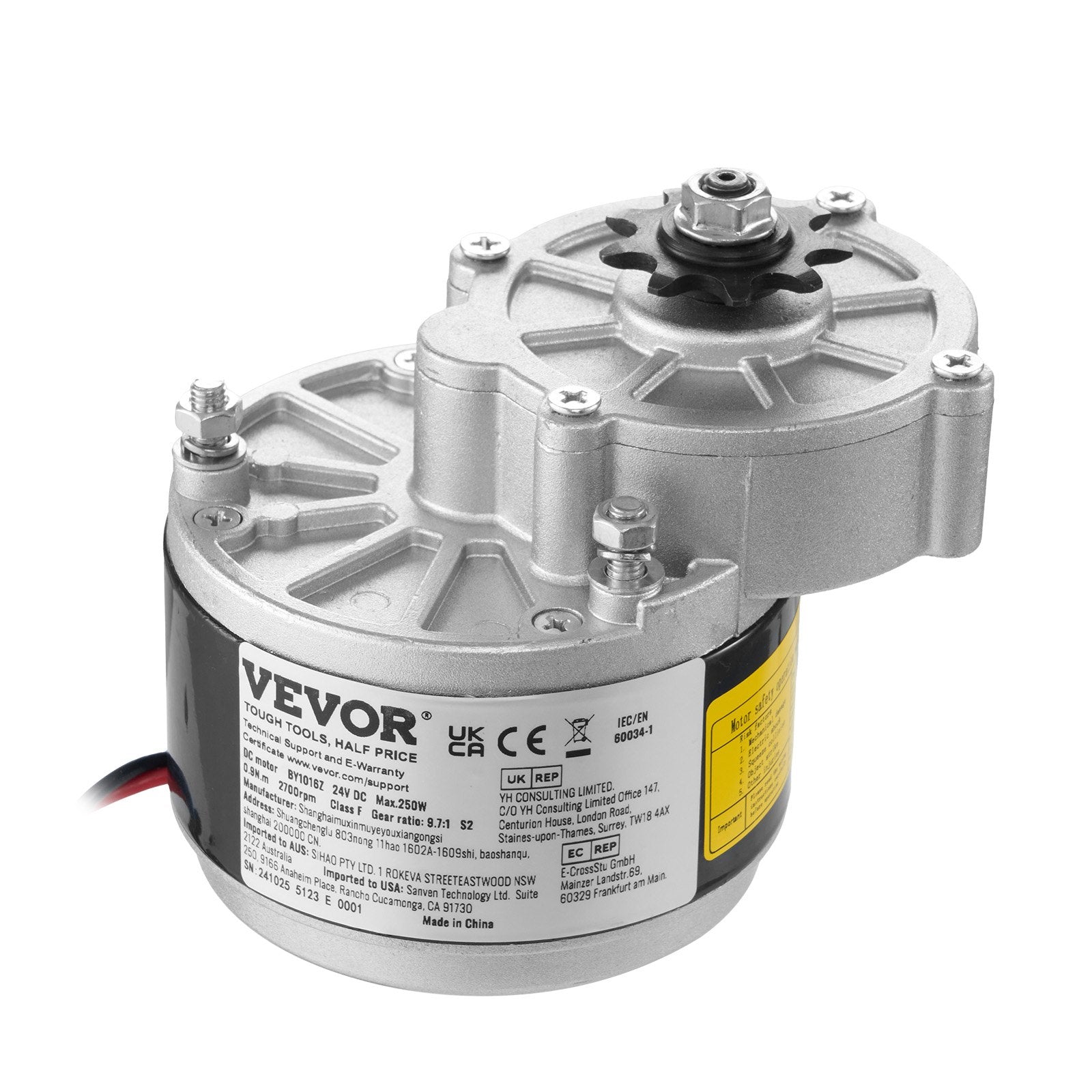 Bicycle Stands & Storage: VEVOR 250W Electric Powerful DC Motor Kit - 24V 2700rpm Brushed Motor with Upgraded Speed Controller, Throttle Grip Kit for Go Karts E-Bike Motorcycle Scooter