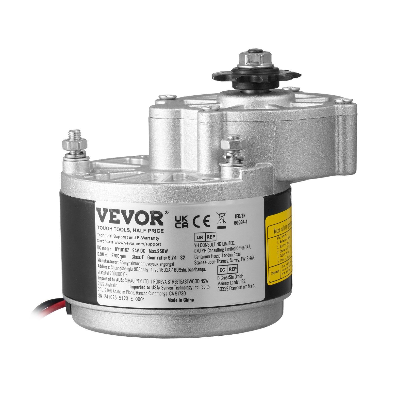 Bicycle Stands & Storage: VEVOR 250W Electric Powerful DC Motor Kit - 24V 2700rpm Brushed Motor with Upgraded Speed Controller, Throttle Grip Kit for Go Karts E-Bike Motorcycle Scooter