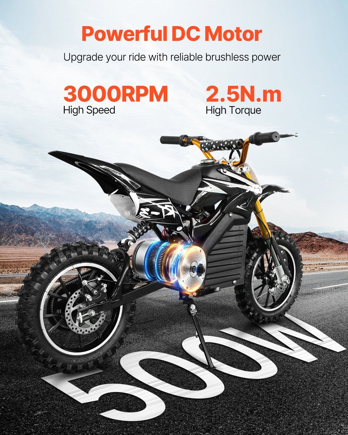 Fuel & Exhaust: VEVOR 500W Electric Brushless DC Motor Kit 36V 3000rpm with Upgraded Controller