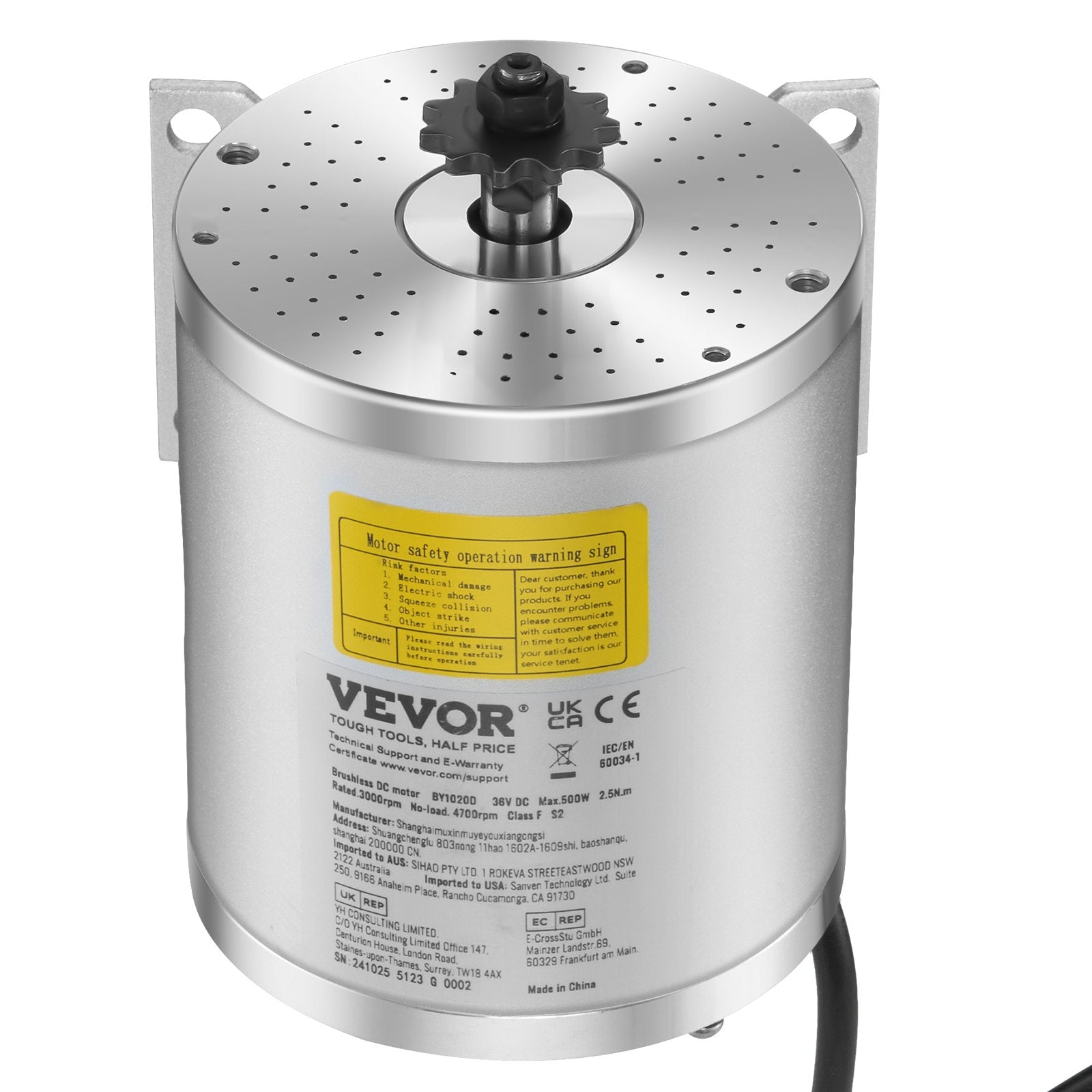 Fuel & Exhaust: VEVOR 500W Electric Brushless DC Motor Kit 36V 3000rpm with Upgraded Controller