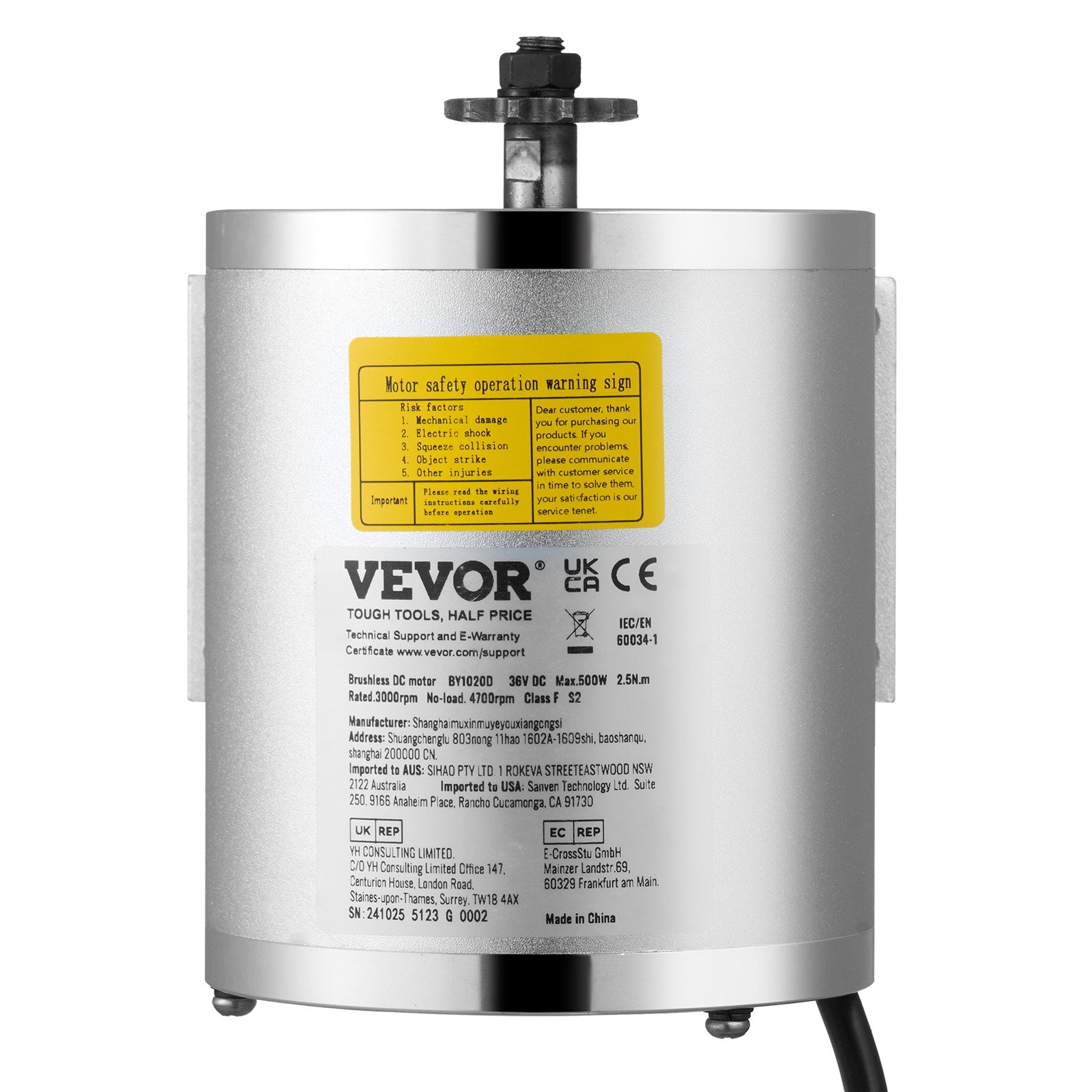 Fuel & Exhaust: VEVOR 500W Electric Brushless DC Motor Kit 36V 3000rpm with Upgraded Controller