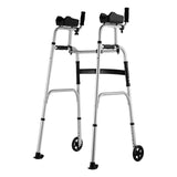 Portable Air Conditioners: VEVOR 2 in 1 Folding Walker & Removable Armrests, Height Adjustable Foldable Walker with 5" Solid Wheels, Lightweight Aluminum | Front Wheeled Mobility Aid for Elderly Handicapped Disabled, 450 Pounds