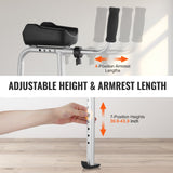 Portable Air Conditioners: VEVOR 2 in 1 Folding Walker & Removable Armrests, Height Adjustable Foldable Walker with 5" Solid Wheels, Lightweight Aluminum | Front Wheeled Mobility Aid for Elderly Handicapped Disabled, 450 Pounds