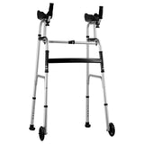 Portable Air Conditioners: VEVOR 2 in 1 Folding Walker & Removable Armrests, Height Adjustable Foldable Walker with 5" Solid Wheels, Lightweight Aluminum | Front Wheeled Mobility Aid for Elderly Handicapped Disabled, 450 Pounds